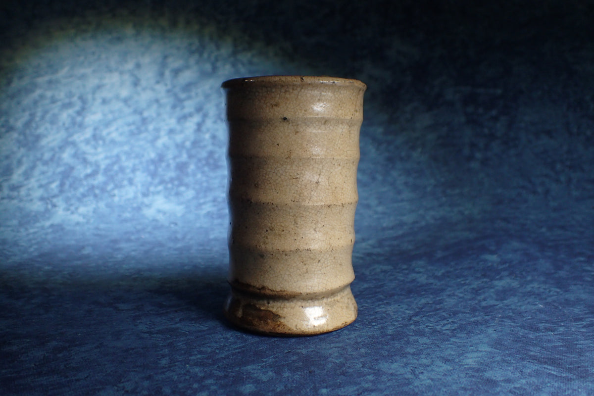 明仿哥釉 竹節筒 Ming Faux-Ge Bamboo-Section Cylinder