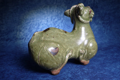 晉朝越窯 點彩羊尊 Jin Yue Kiln Spotted Glaze Ram Zun