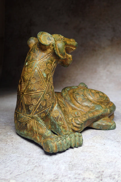 漢代青銅虎豹獸鎮 Han Bronze Tiger/Leopard Weight